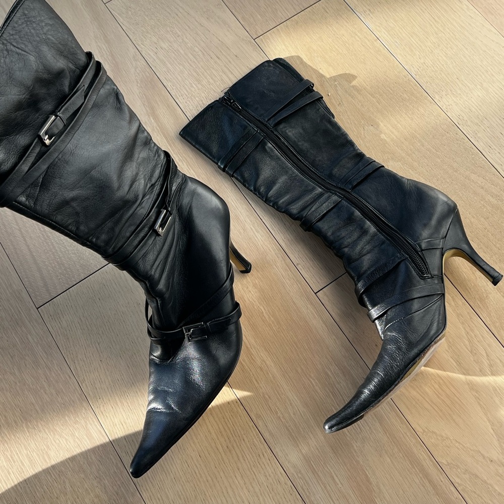 Black Leather Boots - Aldo | Size 36